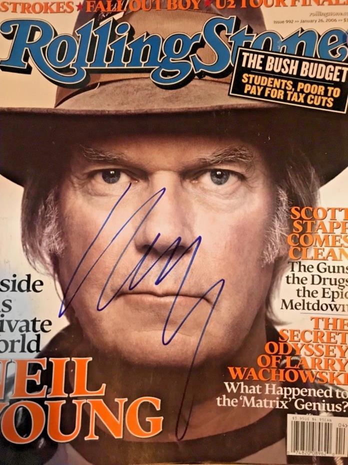 NEIL YOUNG SIGNED AUTOGRAPHED ROLLING STONE MAGAZINE 1/26/2006