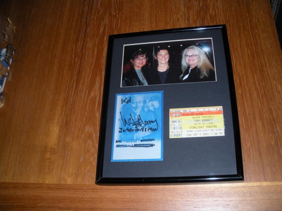 Starlight Ticket KC * TONY BENNETT & KD LANG * Signed by K.D.Lang