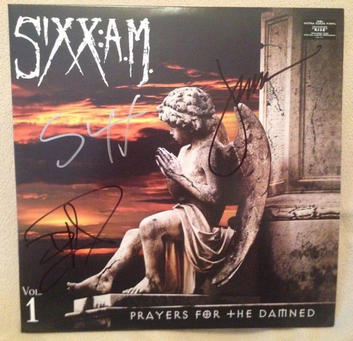 SIXX AM SIGNED VINYL LP NIKKI SIXX DJ ASHBA JAMES MICHAEL AUTOGRAPH MOTLEY CRUE