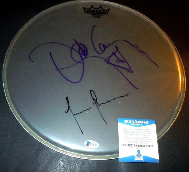 TOOL~Signed~Drumhead~14 inch REMO~DANNY CAREY~JUSTIN CHANCELLOR~Beckett COA
