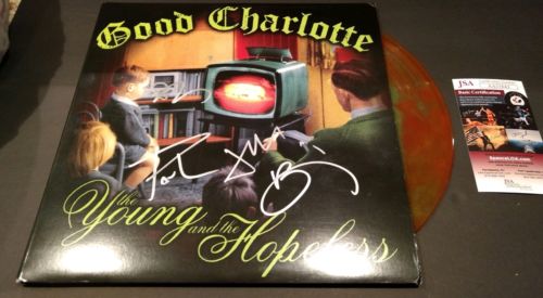 GOOD CHARLOTTE SIGNED The Young and the Hopeless Vinyl LP Variant JSA RARE!!