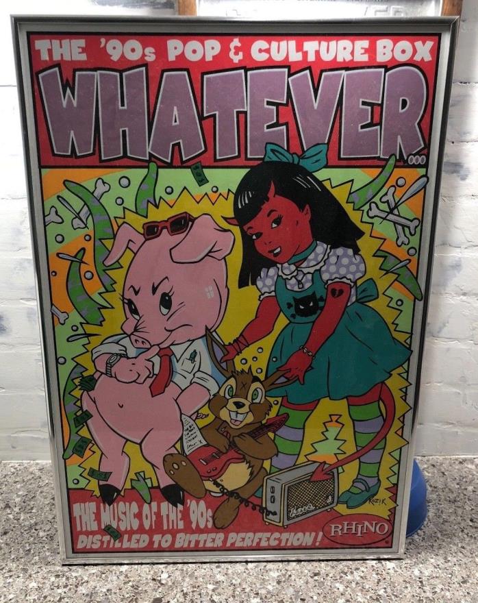 WHATEVER The '90s Pop Culture Box RARE PROMO ONLY RHINO SIGNED POSTER 187/300