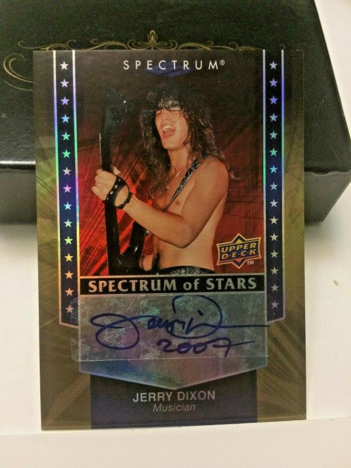 JERRY DIXON AUTOGRAPH WARRENT GUITARIST! 2008 UD SPECTRUM BASEBALL SP CHERRY PIE