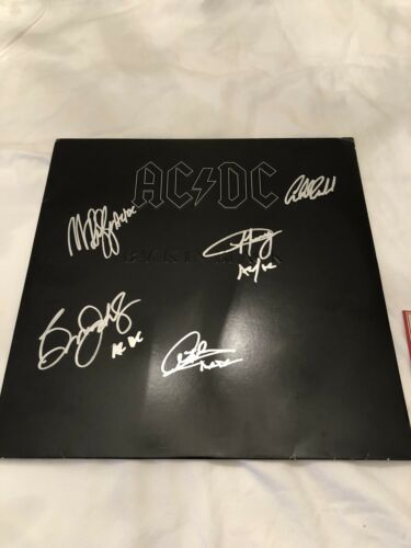 AC/DC BACK IN BLACK SIGNED LP ALBUM SIGNED BY ALL MEMBERS!  COA VERY RARE!!