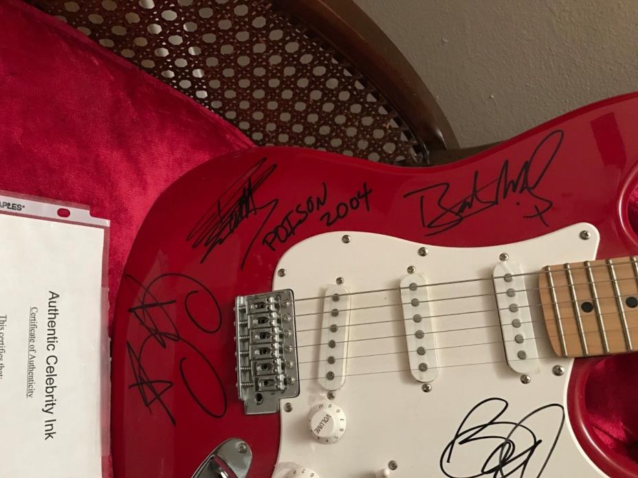 Guitar Autographed by the band POISON