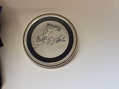 ELP Emerson lake and Palmer Carl Palmer signed drum head 8