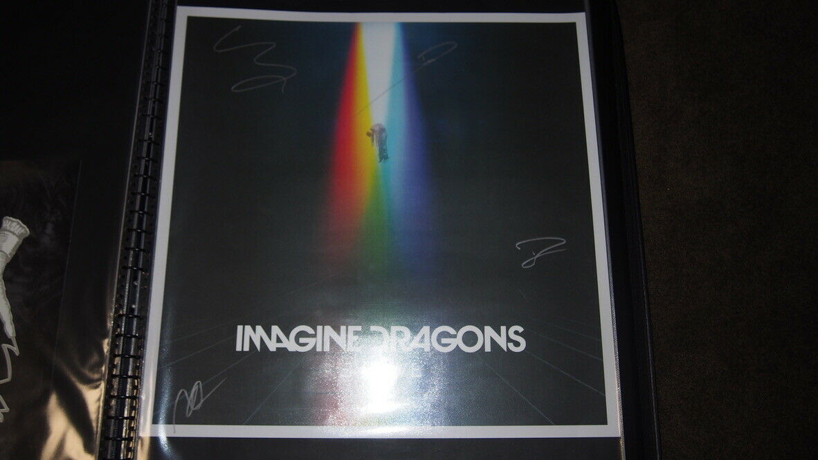 Rare New Imagine Dragons signed lithograph 24x24 signed by all 4 members!