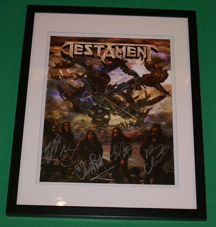 Testament The Formation Of Damnation 2008 Fully Autographed & Prof. Framed Rare