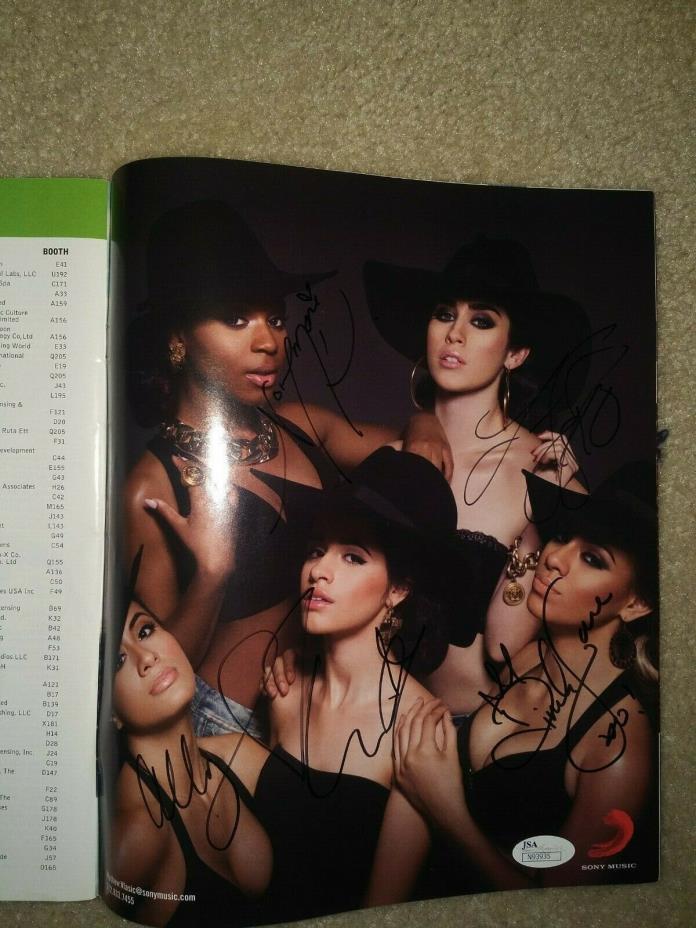 Fifth Harmony Autograph COA JSA #N93935 Hand Signed Magazine Page All 5 members