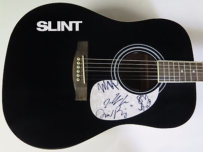 Slint Signed Autograph Guitar by All 4 Members  Spiderland