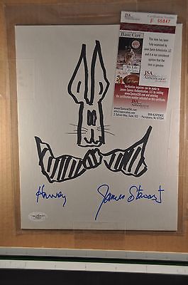 Vintage JIMMY STEWART Signed & Hand-drawn 