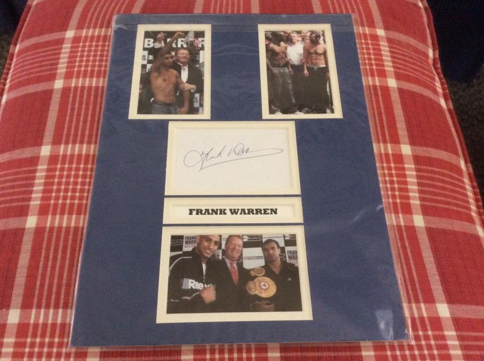 Frank Warren Signed Card And Boxing Photos