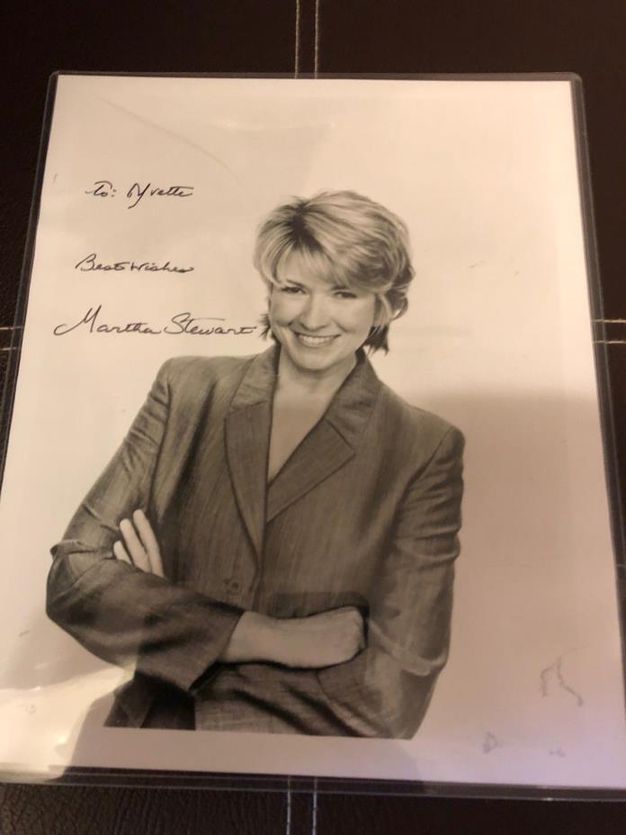 Martha Stewart Signed Photo