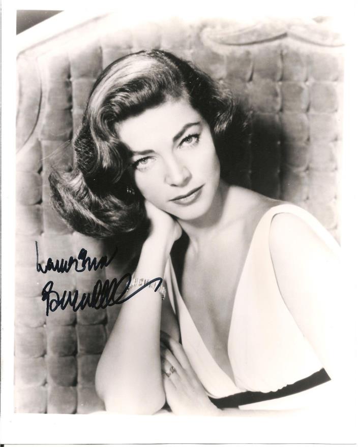 Lauren Bacall    Autographed  8 x 10 Black & White Vintage Photo