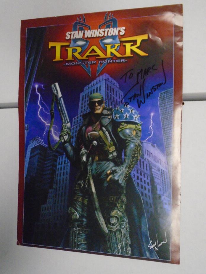 SDCC Stan Winston Hand Signed Poster Trakk Monster Hunter