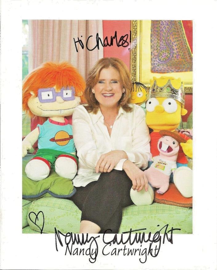 Nancy Cartwright   Voice of  Bart Simpson Autographed  8 x 10 Color Photo