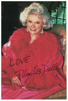 Phyllis Diller Signed Autographed 6 x 9 Photo Postcard Actress Comedian