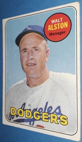 1969 TOPPS BASEBALL WALT ALSTON #24 *GOOD/G+VG* MANAGER L.A. DODGERS