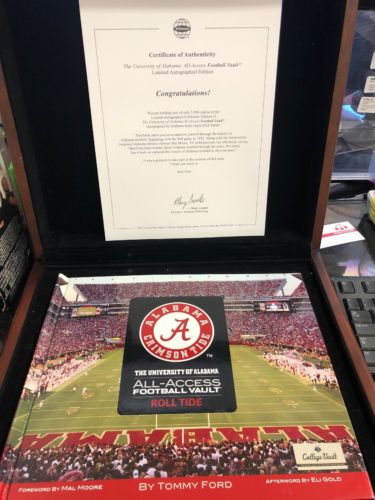 Alabama football All-Access Vault & Nick Saban signed book