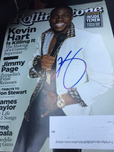 Kevin Hart Signed Rolling Stone Magazine Coa Proof Comedian Actor The Rock Ice