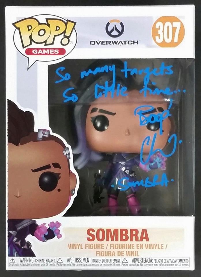 CAROLINA RAVASSA SIGNED SOMBRA OVERWATCH  FUNKO POP W/COA + PROOF