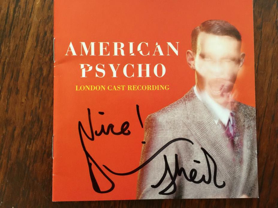 American Psycho cd Broadway UK version signed booklet Duncan Sheik