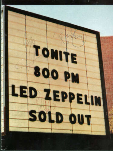 Led Zeppelin Jimmy Page Robert Plant Jones Signed Autographed Program Beckett