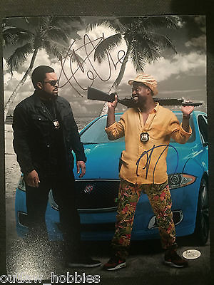 Ride Along Kevin Hart Ice Cube Dual Autographed Signed 11x14 Photo JSA COA C