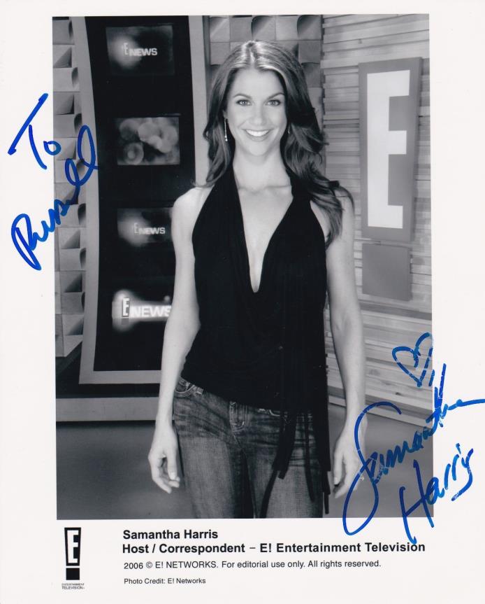 Samantha Harris E! Entertainment Host / Correspondent  Hand Signed 8x10 Photo