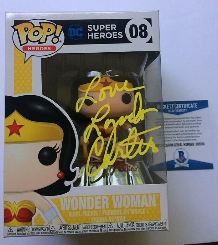 Lynda Carter signed Funko Pop Figure Wonder Woman Beckett + Protector