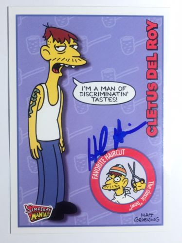 HANK AZARIA SIGNED SIMPSONS CLETUS DEL ROY CARD, COA & MYSTERY GIFT’