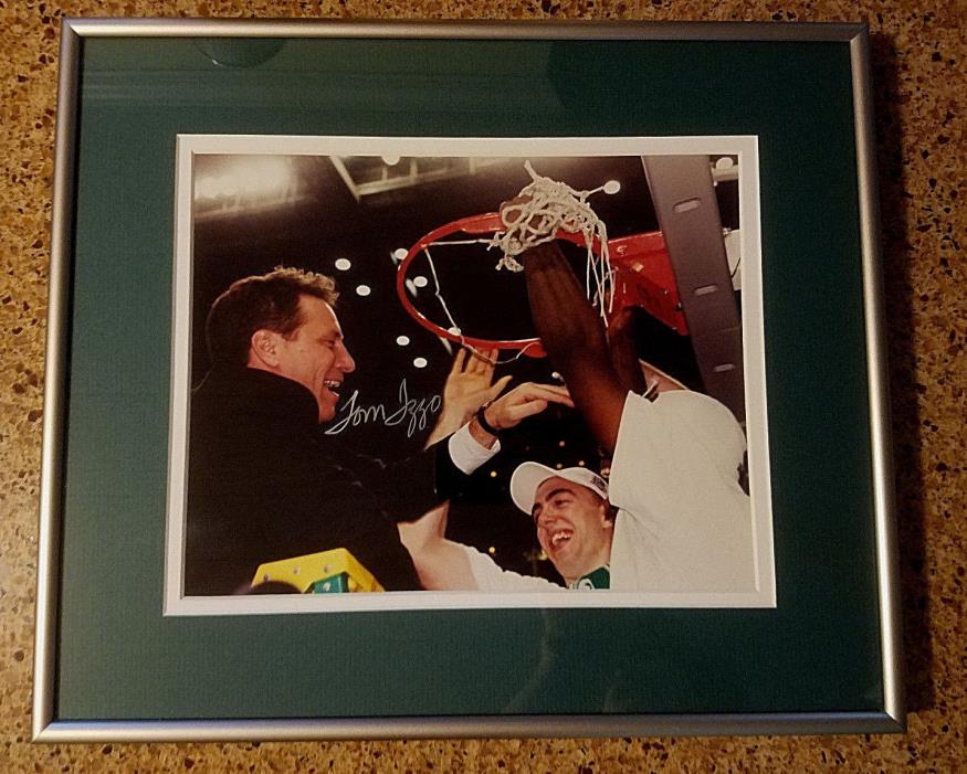 TOM IZZO 8X10 AUTOGRAPHED, MATTED AND FRAMED PHOTO 2000 NATIONAL CHAMPS