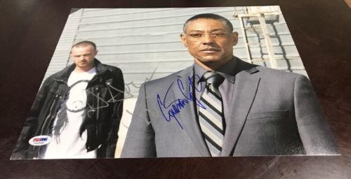 Aaron Paul & Giancarlo Esposito signed 11x14 photo Breaking Bad PSA COA PASS JSA