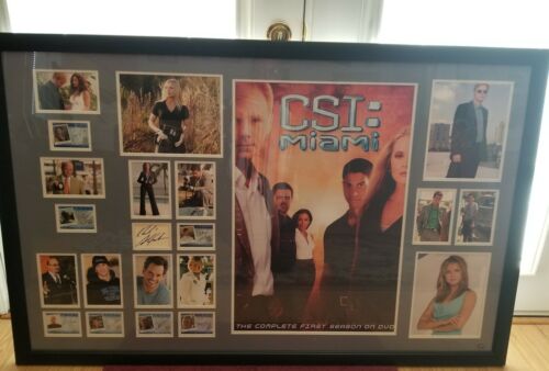 csi miami framed cat members autographed collage