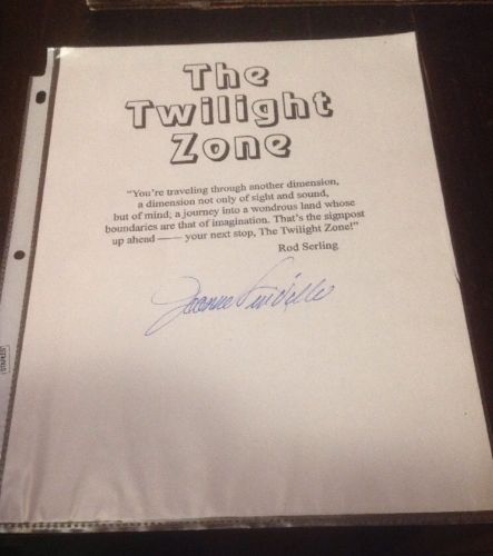 Joanne Linville  Twilight Zone Autograph Page Great Look