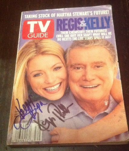 Autograph  Regis And Kelly Tv Guide Great Item