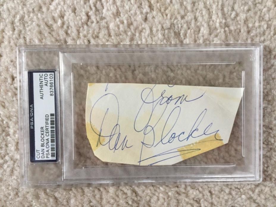 Dan Blocker “Hoss” Signed Item! JSA Authenticated! Bonanza Television Star!