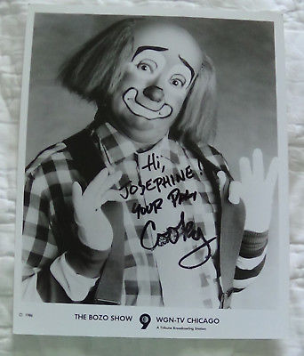 COOKIE THE CLOWN / ROY BROWN SIGNED 1986 BOZO SHOW - WGN CHICAGO PROMO RARE