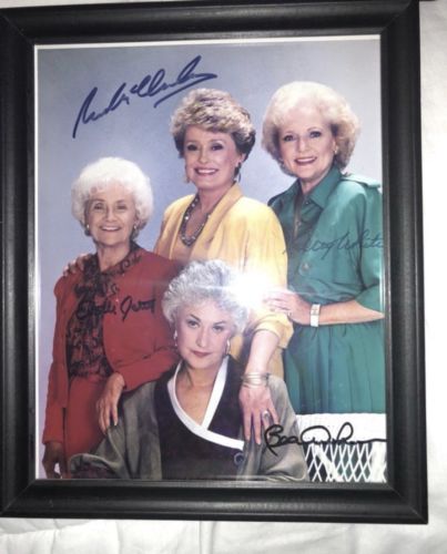 GOLDEN GIRLS FULL CAST SIGNED 8X10 AUTOGRAPHED PHOTO