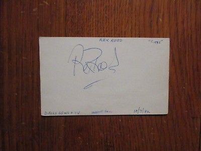 REX REED(At The Movies/On the Town with Rex Reed)Signed Vintage 3 x 5 Index Card