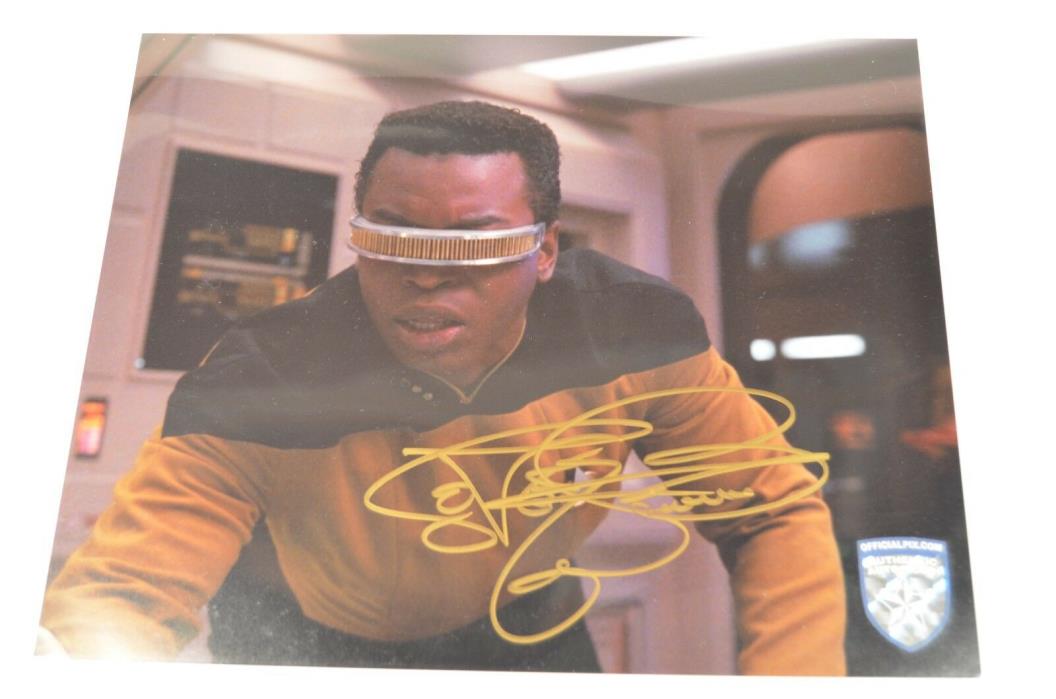 Levar Burton autograph 8X10 signed photo Star Trek OfficialPix Hologram