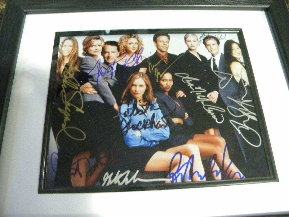 Ally Mcbeal Cast signed photo framed / 10 signatures
