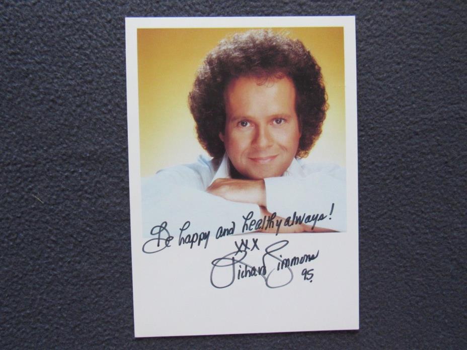 Richard Simmons Signed 5x70 Color Photo Black Ink Autograph w/ COA