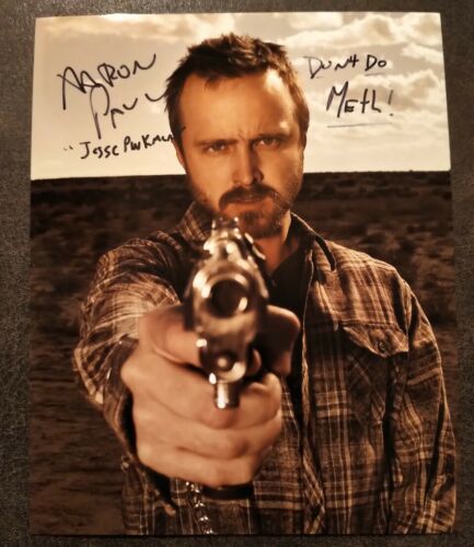Aaron Paul Hand Signed with Quote 8x10 Photo COA Breaking Bad