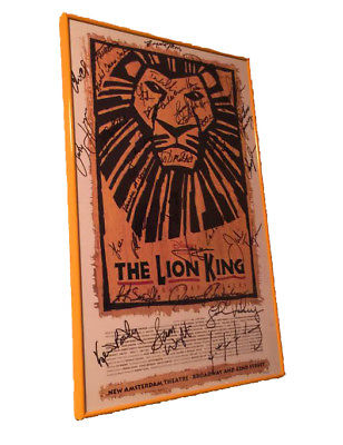 The Lion Ling Original Broadway Cast SIGNED 14x22 Window Card COA