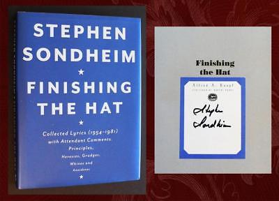 STEPHEN SONDHEIM SIGNED 1st/1st Autographed FINISHING THE HAT w/ bonus photo!