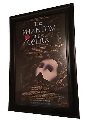 Phantom of The Opera Original Broadway Cast SIGNED 14x22 Window Card 11/200