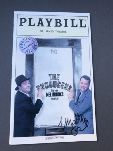 2001 The Producers Opening Night Playbill Signed Matthew Broderick