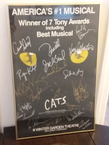 Broadway Poster from CATS Winter Garden Theater 1999-2000 Cast Signed Last Year