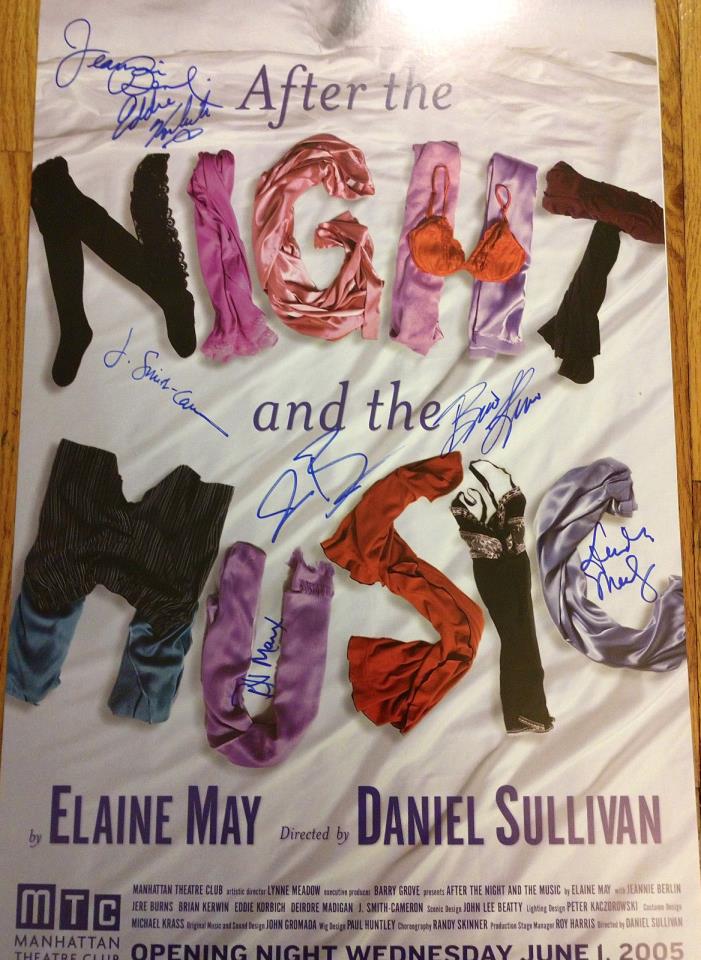 AFTER THE NIGHT AND THE MUSIC Broadway Signed Poster